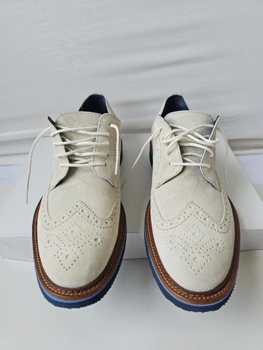 Johnston & Murphy Collection Suede Wingtip Oxfords - Italy